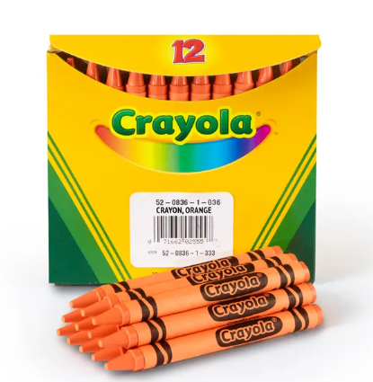 Crayon,Crayola,Round,Orange