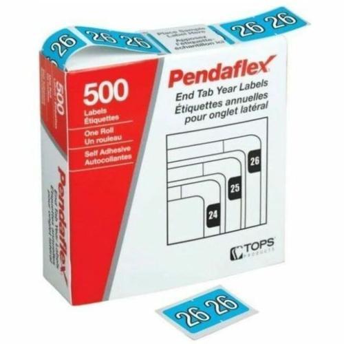 Pendaflex File Folder Label - 15/16" (23.62 mm) Width x 1 1/4" (31.75 mm) Length - Light Blue - 500 / Box