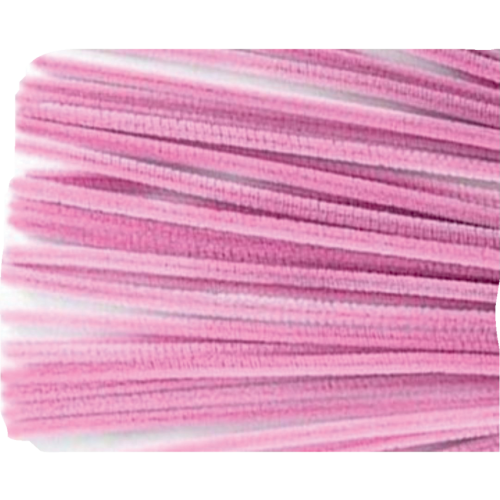 DBLG Import 4mm x 12" Pink Chenilles - Craft Project - 0.16" (4 mm) Thickness x 12" (304.80 mm) Length - Pink - Chenille - 100 / Pack