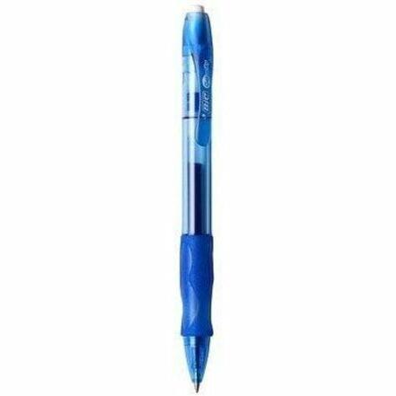BIC Gel-ocity Original Blue Gel Pens, Medium Point (0.7mm), 12-Count Pack, Retractable Gel Pens With Comfortable Grip - 0.7 mm (0.03") Medium Pen Point - Retractable - Blue Ink - Gel-based - Translucent Barrel - 1 Each