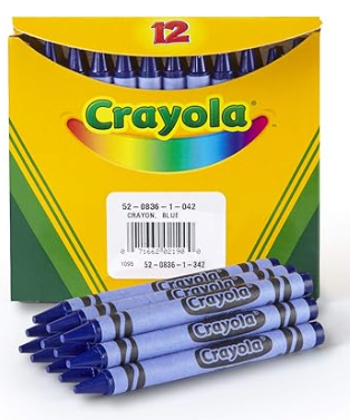 Crayon,Crayola,Round,Blue