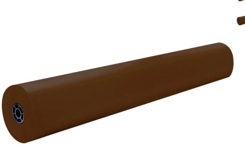 Rainbow Colored Kraft Roll, 36" x 1000', Brown ||