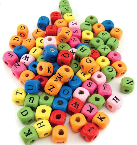 Beads Abc Wood Cubes