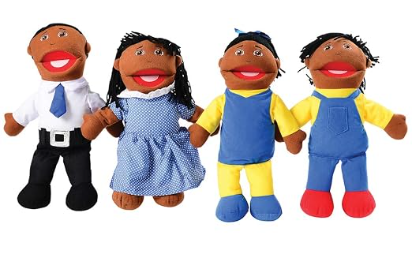 Family Puppet Set African American