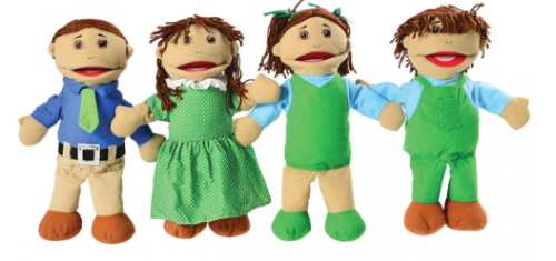 Brown Family Puppet Set