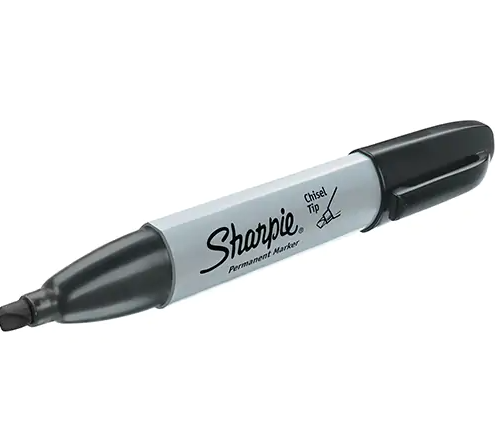 Sharpie Large Barrel Permanent Markers - Wide Chisel Marker Point - Black Ink - Alcohol Based - 1 EACH
