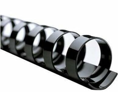 Swingline GBC CombBind Binding Spines - 19-hole Black 100 pieces - 0.3" (6.4 mm) Maximum Capacity - 25 x Sheet Capacity - For Letter 8 1/2" (215.90 mm) x 11" (279.40 mm) Sheet - Black - Plastic - 100 / Box