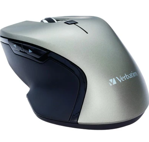 Verbatim USB-C™ Wireless Blue LED Mouse - Graphite - Blue LED/Optical - Wireless - Radio Frequency - 2.40 GHz - Graphite - USB Type C - 1600 dpi - 6 Button(s) - 1 Each