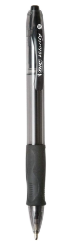 BIC Glide Bold Ball Pen - 1.6 mm (0.06") Bold Conical Pen Point - Refillable - Retractable - Black Ink - Black Barrel - 1 Each