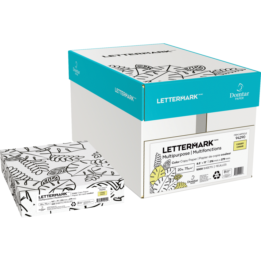 Lettermark Colors Laser, Inkjet Copy & Multipurpose Paper Canary