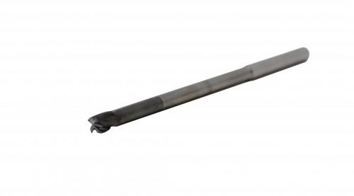 3/16" x 3/16" x 3/16" x 3-1/2" 4FL Radius CVD Diamond End Mill .005" Radius 2-1/4" Reach .166" Relief