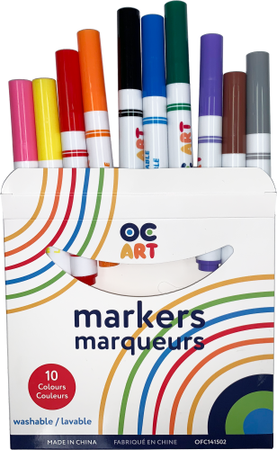 MARKER WASHABLE BROAD LINE OC ASSORTED COLOURS 10/BOX