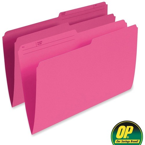 FILE FOLDER LEGAL PINK 100/BOX