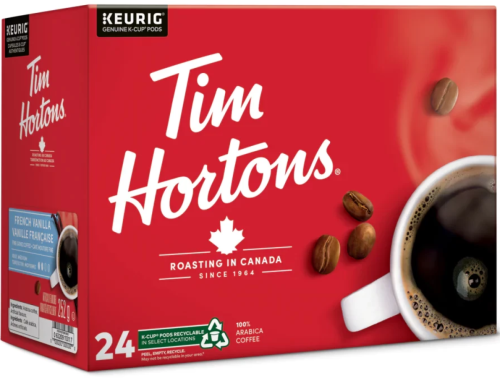 COFFEE K-CUPS - TIM HORTONS 24/BOX - FRENCH VANILLA
