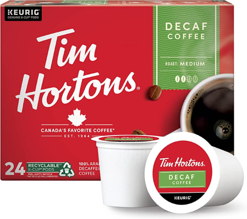 COFFEE K-CUPS - TIM HORTONS 24/BOX - DECAF