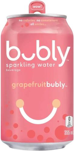 SPARKLING WATER, BUBLY, GRAPEFRUIT, 355mL, 12/CASE