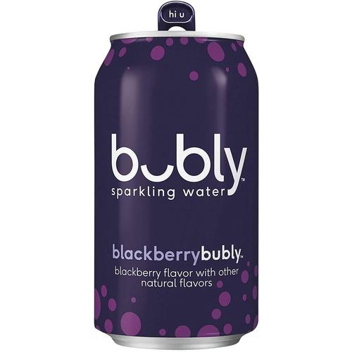 SPARKLING WATER, BUBLY, BLACKBERRY, 355mL, 12/CASE