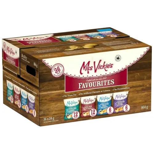 MISS VICKIE'S POTATO CHIPS VARIETY PACK 36 x 24g