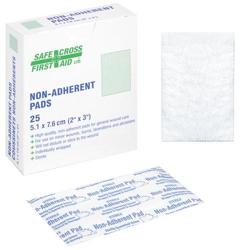 STERILE NON-ADHERENT PADS 5.1cm x 7.6cm (2" x 3") 25/BOX