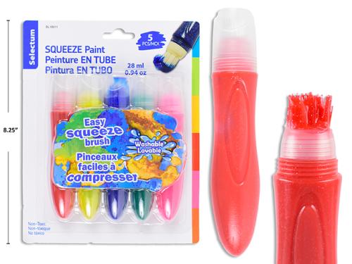 WASHABLE GLITTER SQUEEZE PAINT 28ml 5/PKG
