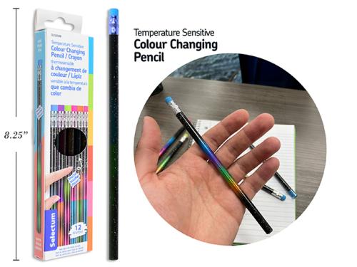 PENCIL, TEMPERATURE SENSITIVE COLOUR CHANGING TIPPED 12/PKG