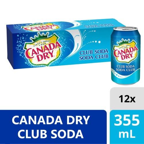 CANADA DRY CLUB SODA 355ml 12/CASE