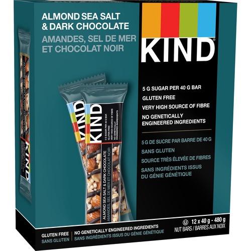 KIND ALMOND SEA SALT AND DARK CHOCOLATE BARS 40gr 12/BOX