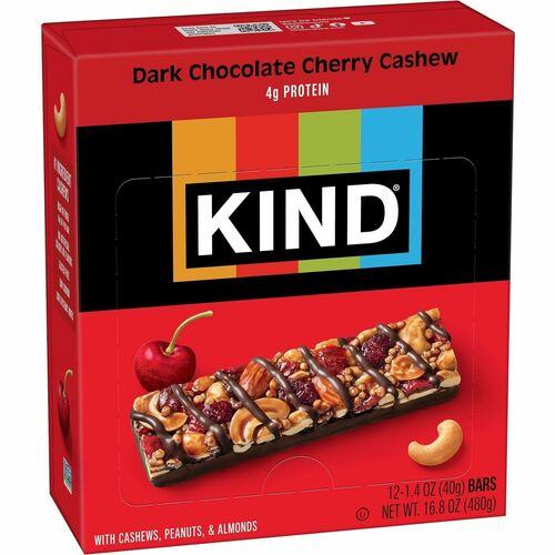 KIND DARK CHOCOLATE CHERRY CASHEW BARS 40gr 12/BOX