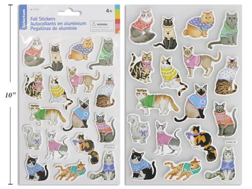 STICKERS, FOIL CATS SERIES