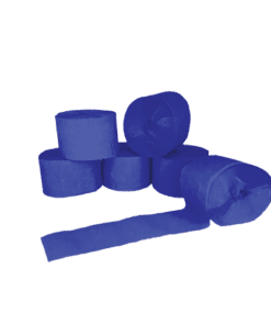 CREPE STREAMERS 4.5cm (2") x 25M (984") 6 ROLLS/PKG ROYAL BLUE