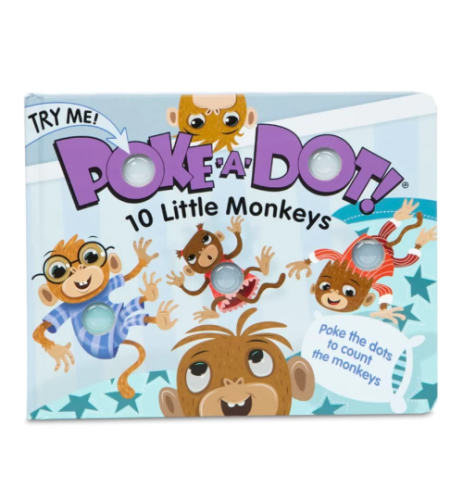 BOARD BOOK - POKE-A-DOT! TEN LITTLE MONKEYS