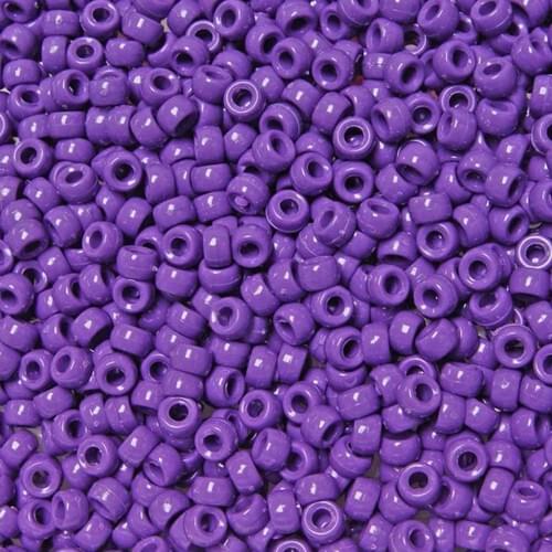 PONY BEADS 6mm X 9mm 1000/BAG PURPLE