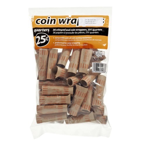 COIN WRAPPER, QUARTER 36/PKG