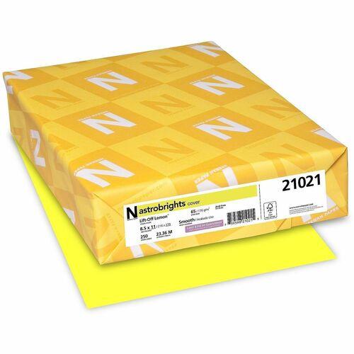 CARDSTOCK, ASTROBRIGHTS 65lb 8.5" x 11" 250/PKG LIFT-OFF YELLOW