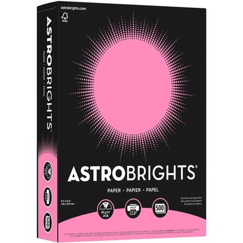 PAPER, ASTROBRIGHTS 24lb 8.5" x 11" 500/PKG PULSAR PINK