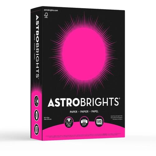 PAPER, ASTROBRIGHTS 24lb 8.5" x 11" 500/PKG FIREBALL FUSCHIA