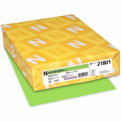 PAPER, ASTROBRIGHTS 24lb 8.5" x 11" 500/PKG MARTIAN GREEN