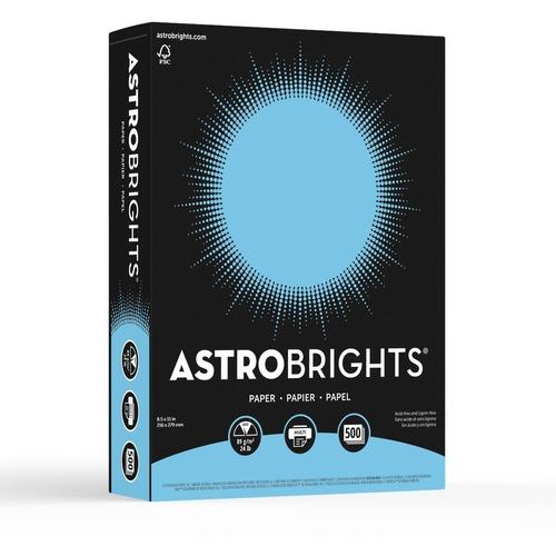 PAPER, ASTROBRIGHTS 24lb 8.5" x 11" 500/PKG LUNAR BLUE