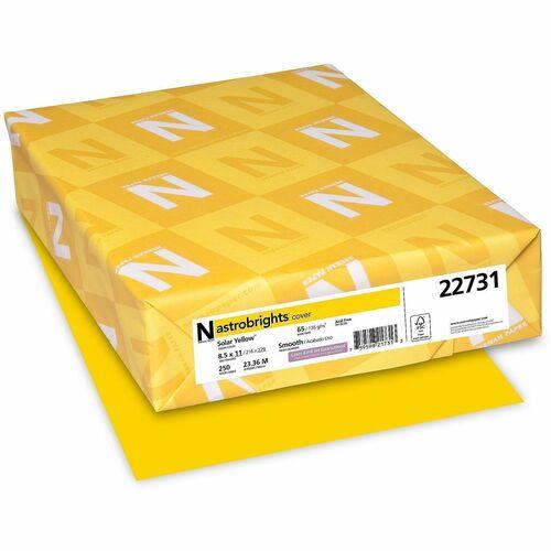 CARDSTOCK, ASTROBRIGHTS 65lb 8.5" x 11" 250/PKG SOLAR YELLOW