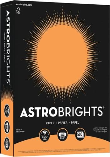 CARDSTOCK, ASTROBRIGHTS 65lb 8.5" x 11" 250/PKG ORBIT ORANGE