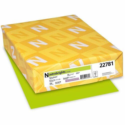 CARDSTOCK, ASTROBRIGHTS 65lb 8.5" x 11" 250/PKG TERRA GREEN