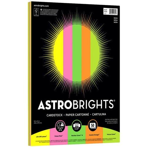 CARDSTOCK, ASTROBRIGHTS 65lb 8.5" x 11" 50/PKG "NEON"