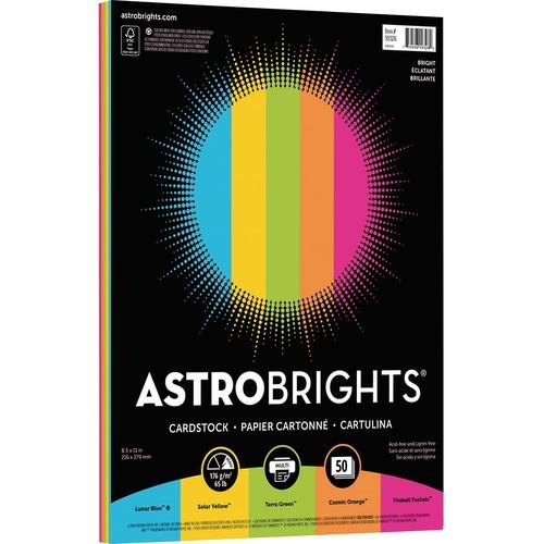 CARDSTOCK, ASTROBRIGHTS 65lb 8.5" x 11" 50/PKG "BRIGHT"