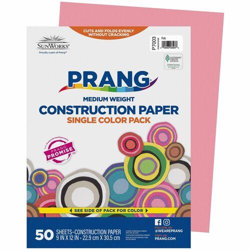 CONSTRUCTION PAPER 9" x 12" PINK 50/PKG