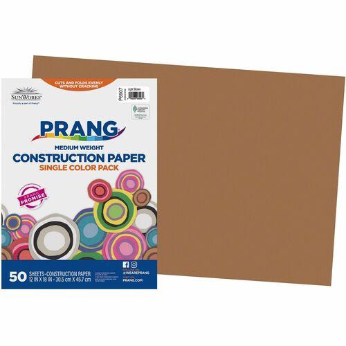 CONSTRUCTION PAPER 12" x 18" LIGHT BROWN 50/PKG