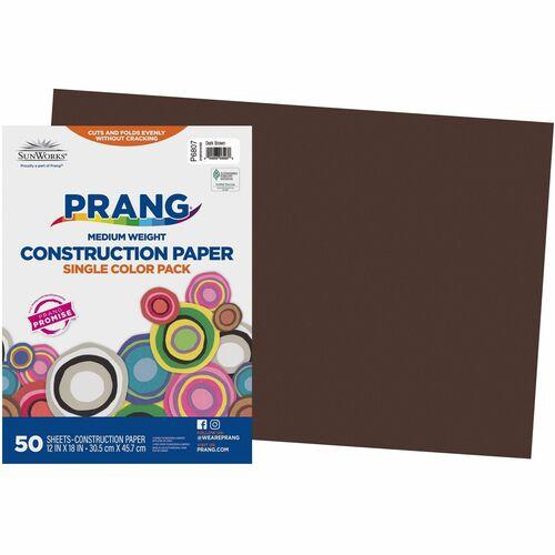 CONSTRUCTION PAPER 12" x 18" DARK BROWN 50/PKG