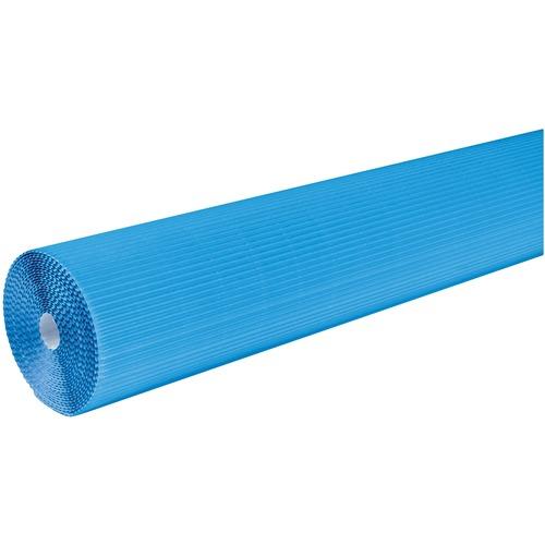 CORRUGATED ROLL, 48" x 25' - BRITE BLUE