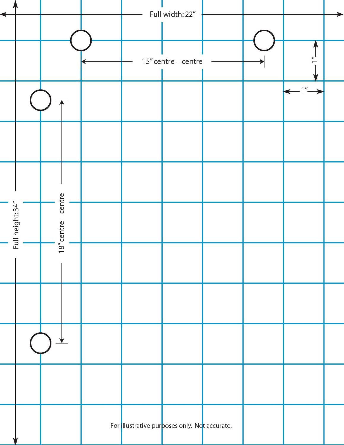 CHART PAD 1" SQUARES 22" & 34" WAY