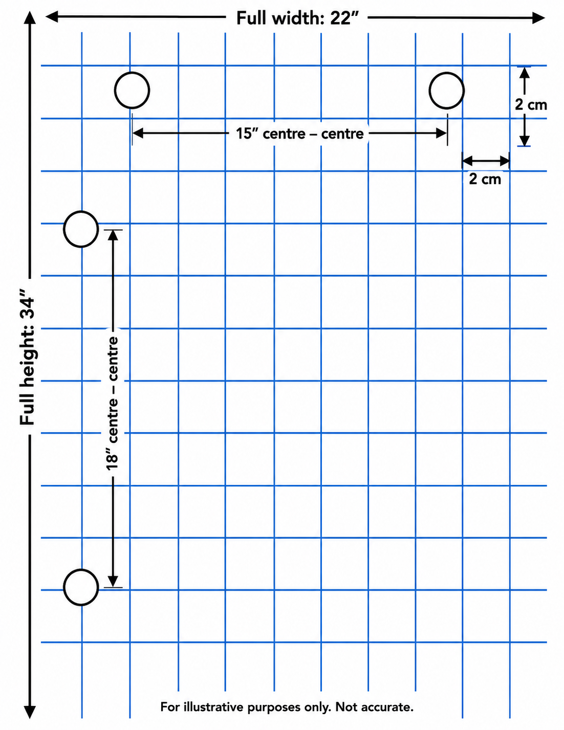 CHART PAD 2cm SQUARES 22" & 34" WAY
