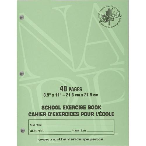 EXERCISE BOOK 8.5" x 11" 40 PG PLAIN  25/PKG